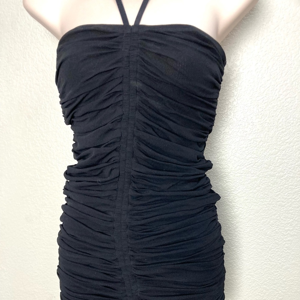 Zimmermann Black Ruched Halter Mini Dress - Picture 5 of 9